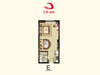 匯林綠洲-E戶型-一室一廳一廚一衛-建筑面積約35-55平方米
